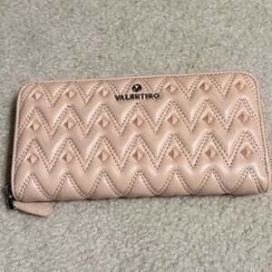 Valentino by Mario Valentino Leather Tan Women's Wallet with rockstuds